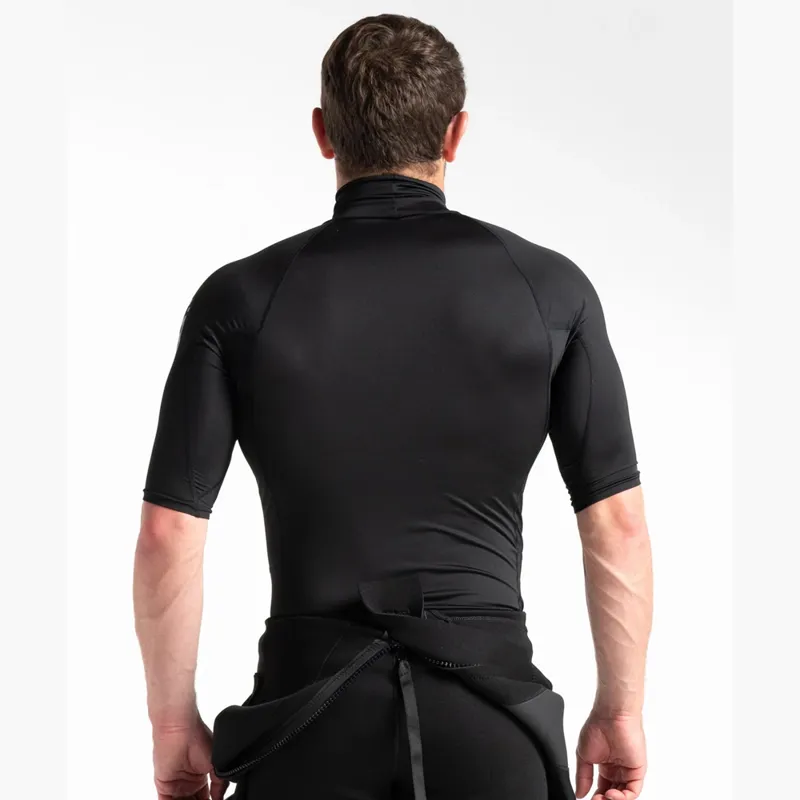 C-Skins Mens Short Sleeve Rash Vest Black-1